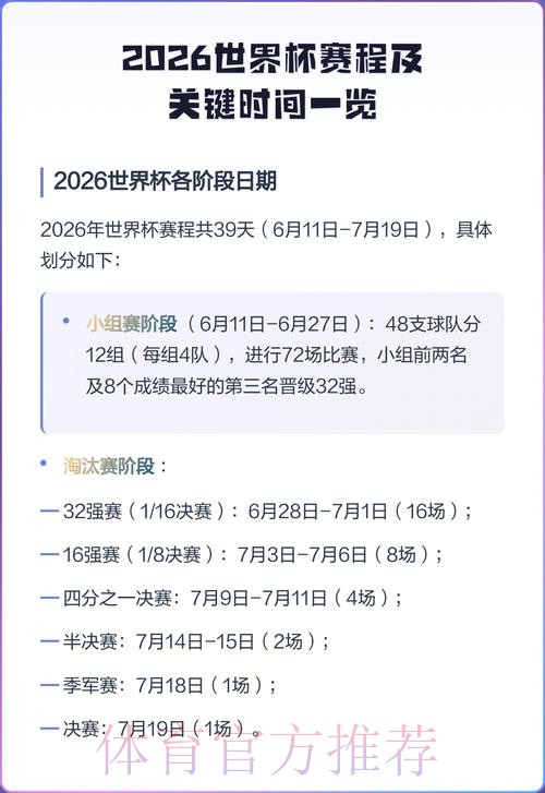 2026世界杯赛程一览实时赛程免费观看 2026世界杯赛程一览实时赛程免费观看