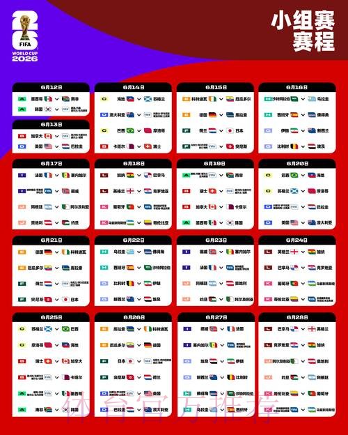 2026世界杯赛程今日最新时间表在哪里看 2026世界杯赛程今日最新时间表在哪里看