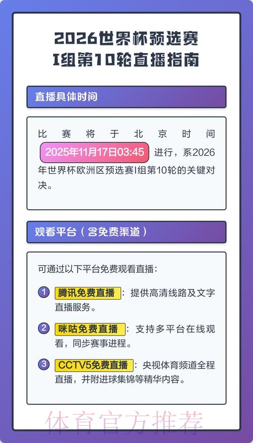 2026世界杯直播官方发布观看指南怎么看